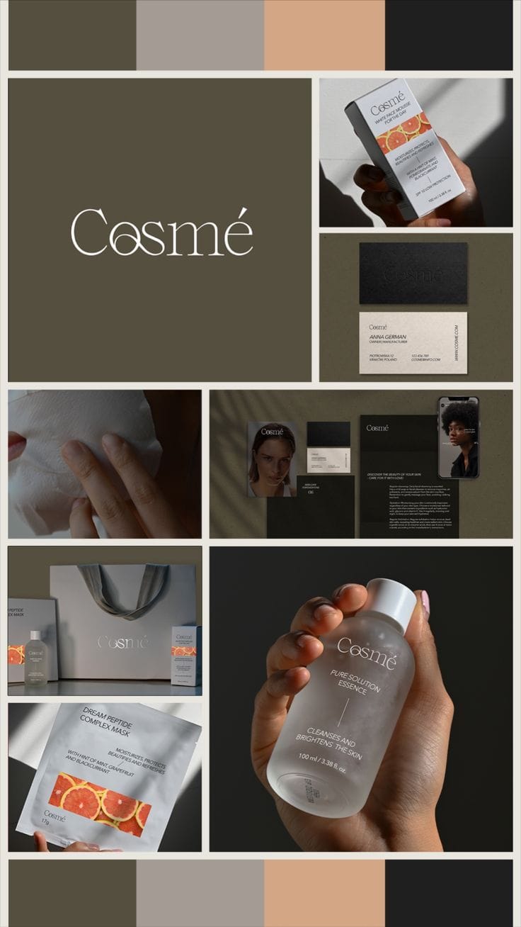 Cosme skin care brand design _ identity design, moodboard