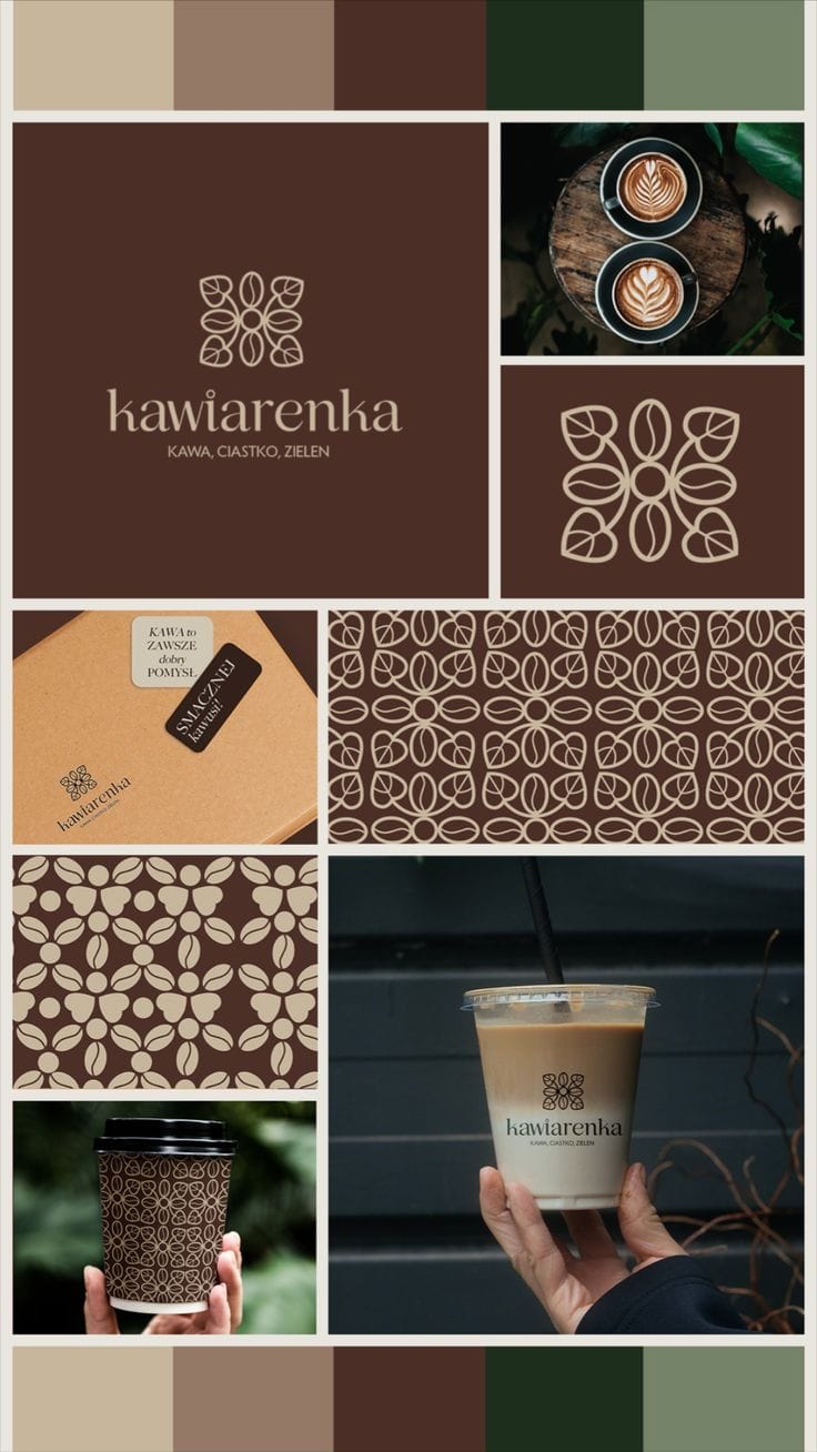 Modern coffee shop branding design _ identity design, moodboard