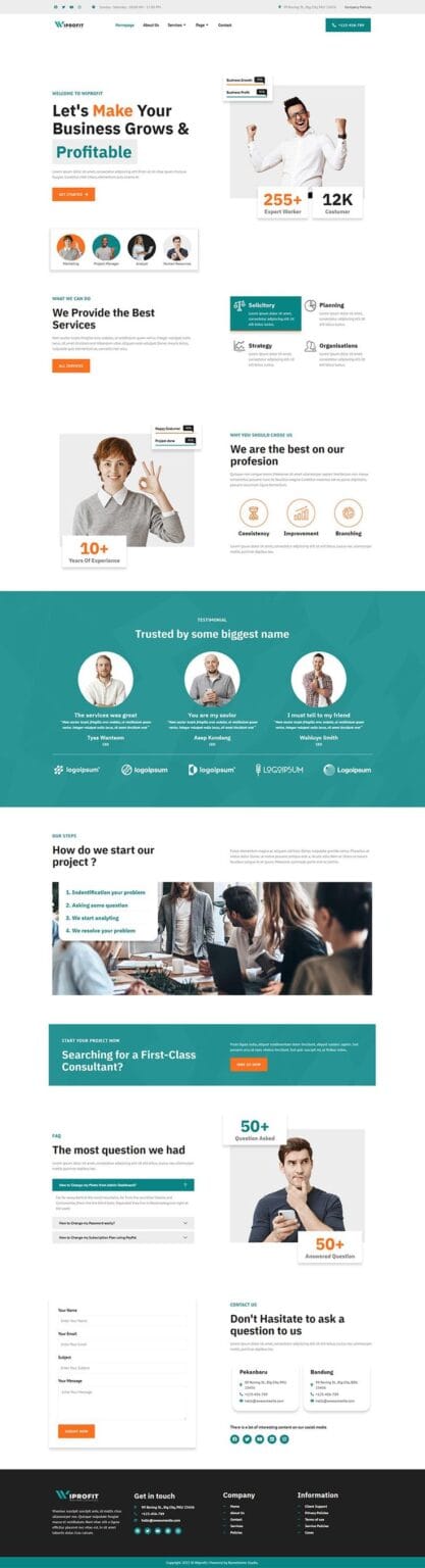 Wiprofit - Consulting Business Elementor Template Kit
